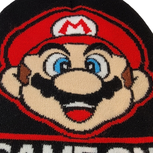 Nintendo Mario Brothers Mario Winter Cold Weather Stocking Hat 2018 Youth OS - Picture 4 of 8